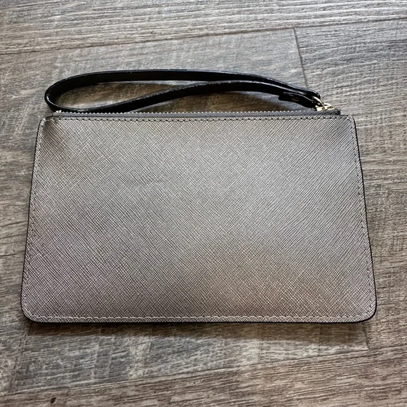 kate spade Mikas Pond Bee Zipper Wristlet - Metallic Silver Grey - Picture 3 of 17